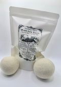 Plain Jane Balls-(2 Unscented Organic Wool Dryer Balls)