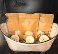 Frankincense and Rosehip Goat Milk Soap with Natural Sea Sponge inside